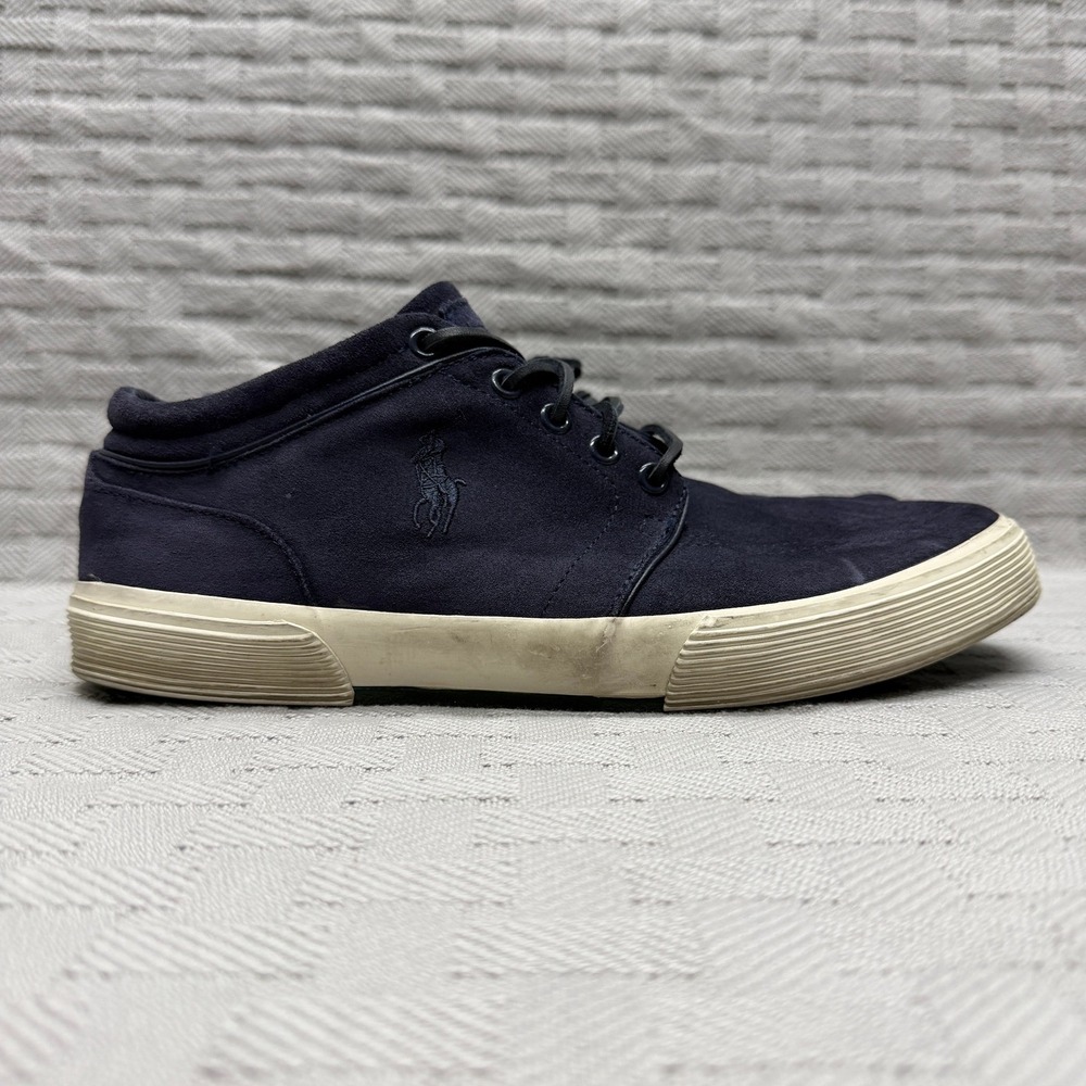 Polo Ralph Lauren Shoes Mens‎ Size 10 Navy Blue Suede Faxon Mid II Chukka Casual
